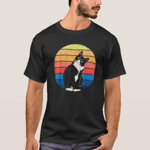 Camiseta Colores Retro De Regalo De Gato De Tuxedo Para Los