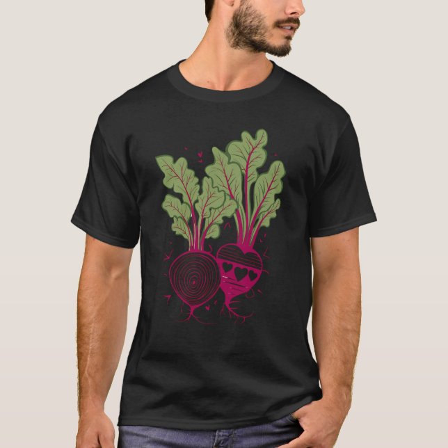 Camiseta Colores retro de remolacha vegetal (Anverso)