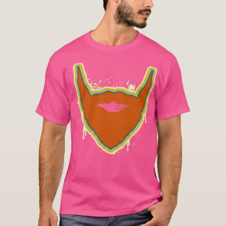 Camiseta Colores retro en barba estilo arte urbano