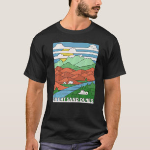 Camiseta Colores Retro Grandes dunas de arena Color del par