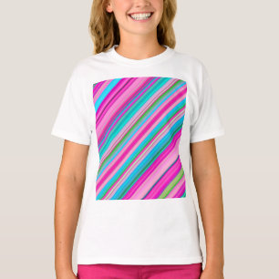 Camiseta Colores Vibrantes de Arcoíris Rayas Patrón-21056