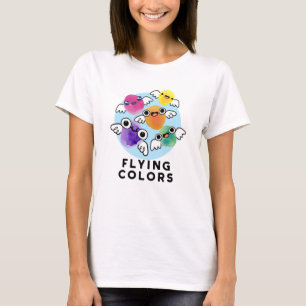 Camiseta Colores voladores Divertidas Alas Coloridas Pun
