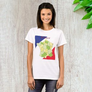 Camiseta Colores Y Mapa Nacionales De Francia