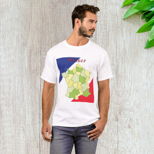 Camiseta Colores Y Mapa Nacionales De Francia