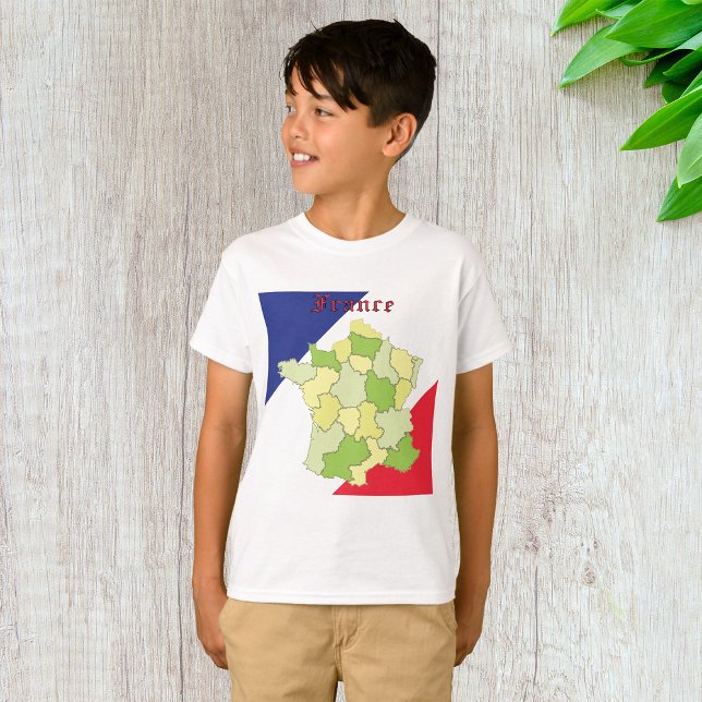 Camiseta Colores Y Mapa Nacionales De Francia (Subido por el creador)