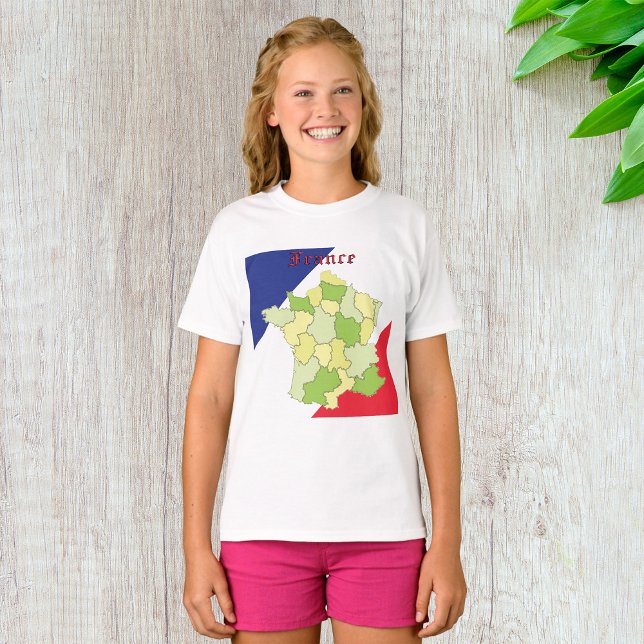 Camiseta Colores Y Mapa Nacionales De Francia (Subido por el creador)