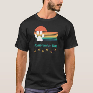 Camiseta Colorfo retro vintage de papá de perro de Pomerani