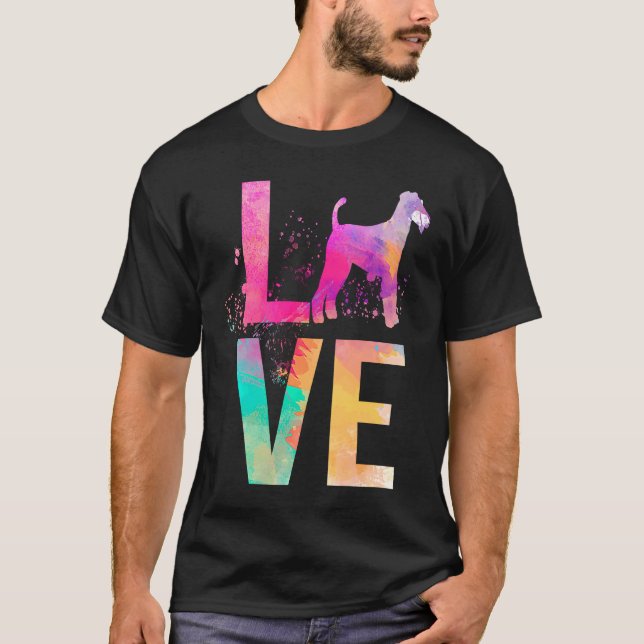 Camiseta Colorful Airedale Terrier Dog Mom  Airedale Terrie (Anverso)