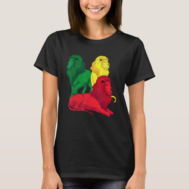 Camiseta Colorful Animal King Zoo Animal Africa Safari Lion (Anverso)