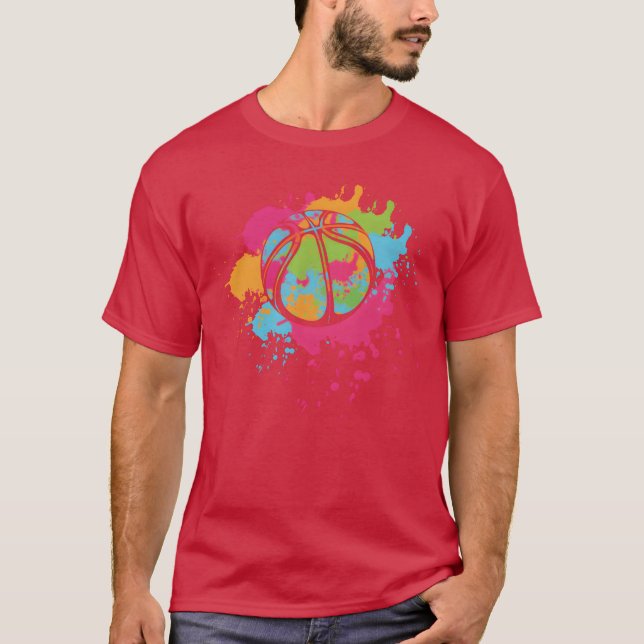 Camiseta Colorful Ball Athlete Game Sport Basketball friend (Anverso)