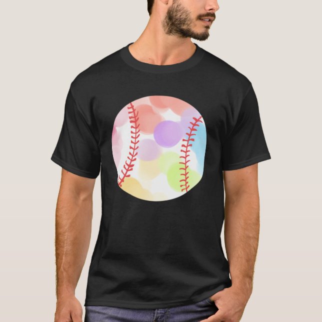 Camiseta Colorful Baseball Baseball Player (Anverso)