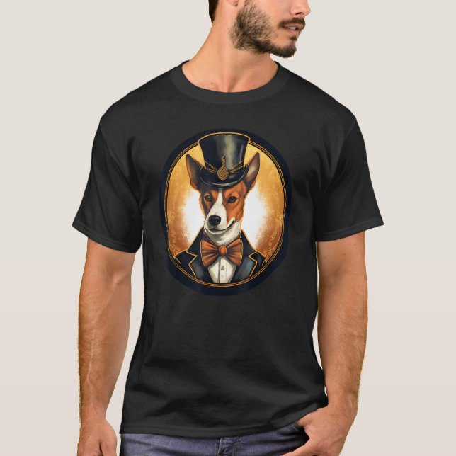 Camiseta Colorful Basenji Dog Dad Mom Best Dog (Anverso)
