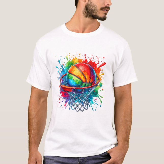 Camiseta Colorful Basketball Tie Dye Color (Anverso)