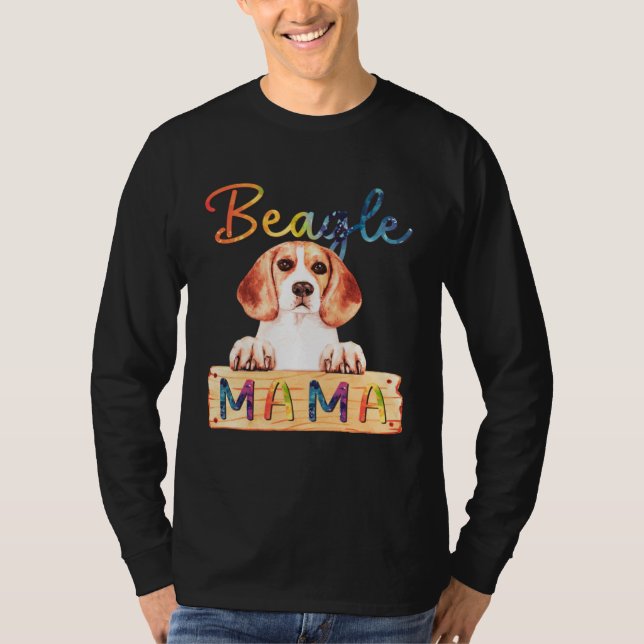 Camiseta Colorful Beagle Mama  Dog Mom (Anverso)