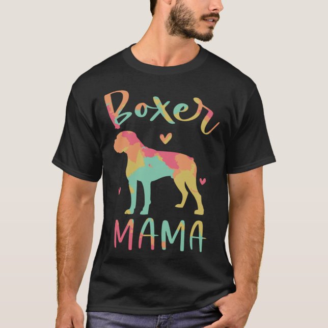 Camiseta Colorful Boxer Dog Watercolor (Anverso)