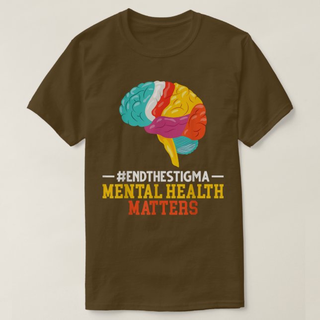 Camiseta Colorful Brain Mental Health 662 295  (Diseño del anverso)
