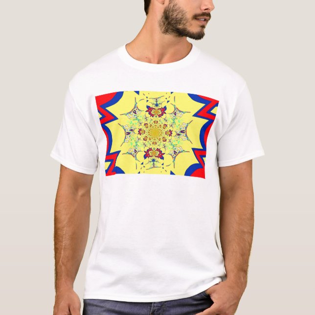 Camiseta Colorful Bright floral damask design (Anverso)