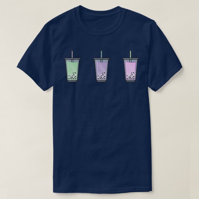 Camiseta Colorful Bubble Tea Pattern (Diseño del anverso)