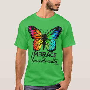 Camiseta Colorful Butterfly Embrace Neurodiversity Autism A
