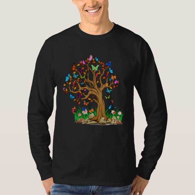 Camiseta Colorful Butterfly Tree (Anverso)