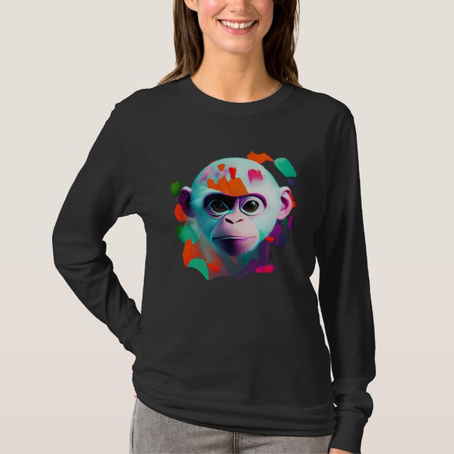 Camiseta Colorful Capuchin Monkey (Anverso)