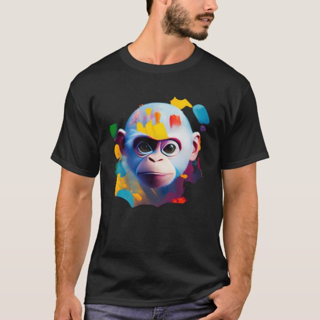 Camiseta Colorful Capuchin Monkey  1 (Anverso)