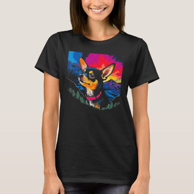 Camiseta Colorful Chihuahua Dog (Anverso)