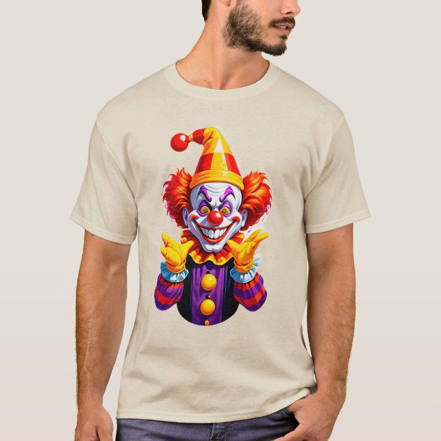 Camiseta Colorful Clown Character In Bright Costume (Anverso)