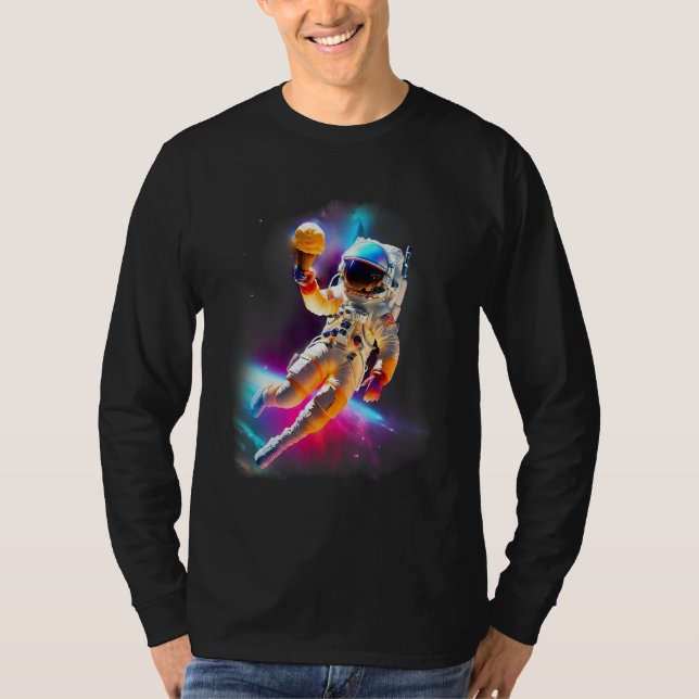Camiseta Colorful Cosmic Ice Cream Astronaut (Anverso)