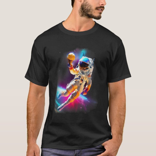 Camiseta Colorful Cosmic Ice Cream Astronaut (Anverso)