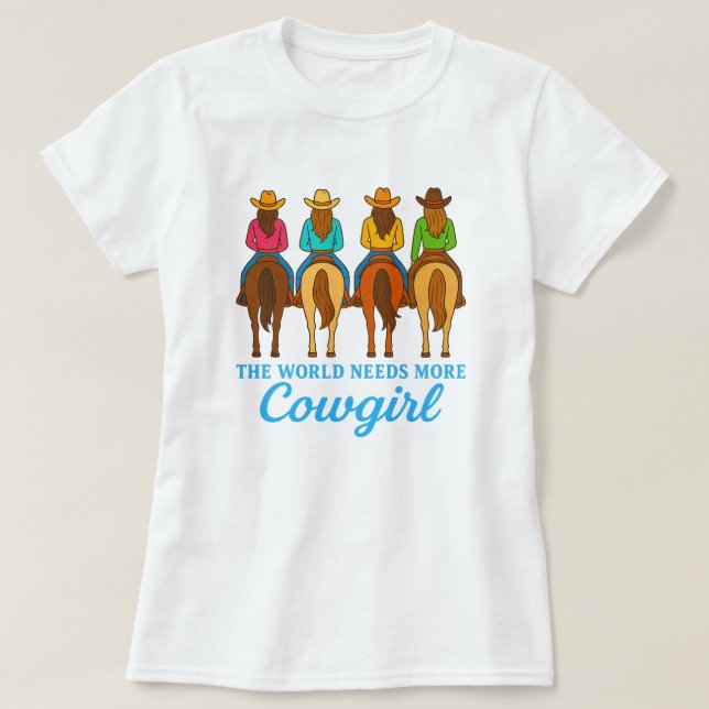 Camiseta Colorful Cowgirls Western Bachelorette Party (Diseño del anverso)