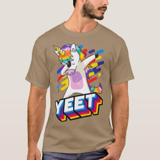 Camiseta Colorful Dabbing Dancing Unicorn Celebration
