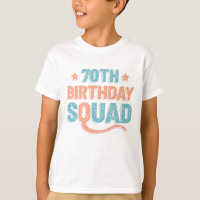 Colorful Distressed 70th birthday squad