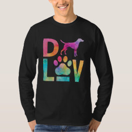 Camiseta Colorful Dog Love Paw Watercolor Art