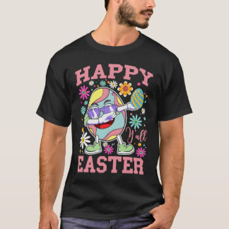 Camiseta Colorful Easter Dabbing Eggs Daisies For Easter Hu