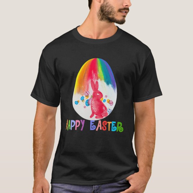 Camiseta Colorful Easter Egg Happy Easter (Anverso)