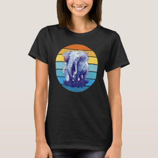 Camiseta Colorful Elephant in Retro Pastel Colors For Zooke