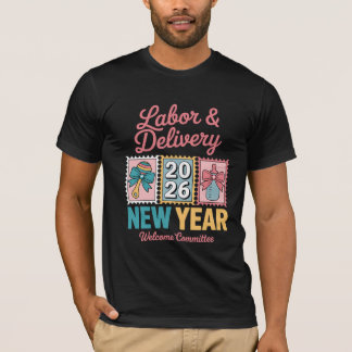 Camiseta Colorful Fireworks Happy New Year 2026 Lettering f