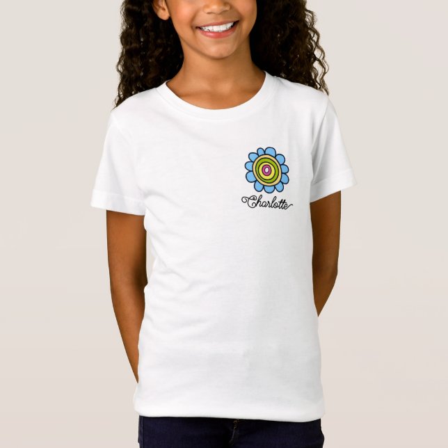 Camiseta Colorful Flower Doodle Personalized (Anverso)