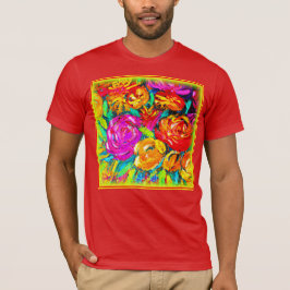 Camiseta Colorful Flower Oil Painting. Buy Now