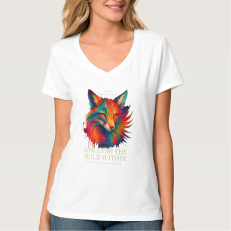 Camiseta Colorful Fox Art