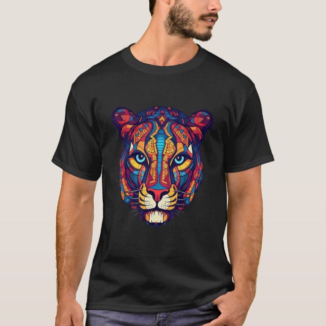 Camiseta Colorful geometric Leopard (Anverso)