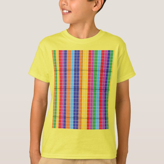 Camiseta Colorful Geometric Pattern T-Shirt on Yellow | Bol (Anverso)