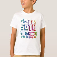 colorful gradient Happy 50th birthday