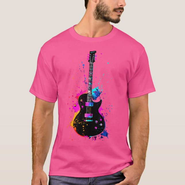 Camiseta Colorful Guitarist Guitar Music Lover (Anverso)