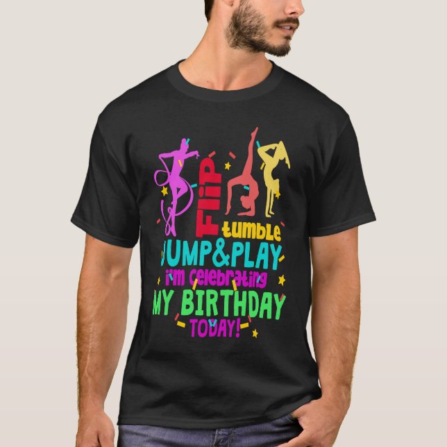 Camiseta Colorful Gymnast Girl Gymnastics Birthday (Anverso)