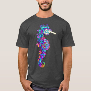 Camiseta Colorful Hand drawn Sea Horse