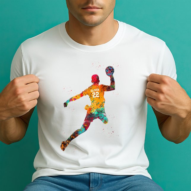 Camiseta Colorful Handball Player (Subido por el creador)