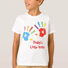 Camiseta Colorful Handprint Daddy’s Little Artist