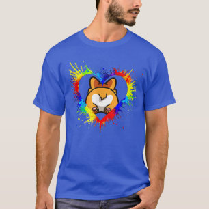 Camiseta Colorful Heart Baby Corgi Dog Love-r Dad Mom, Boy
